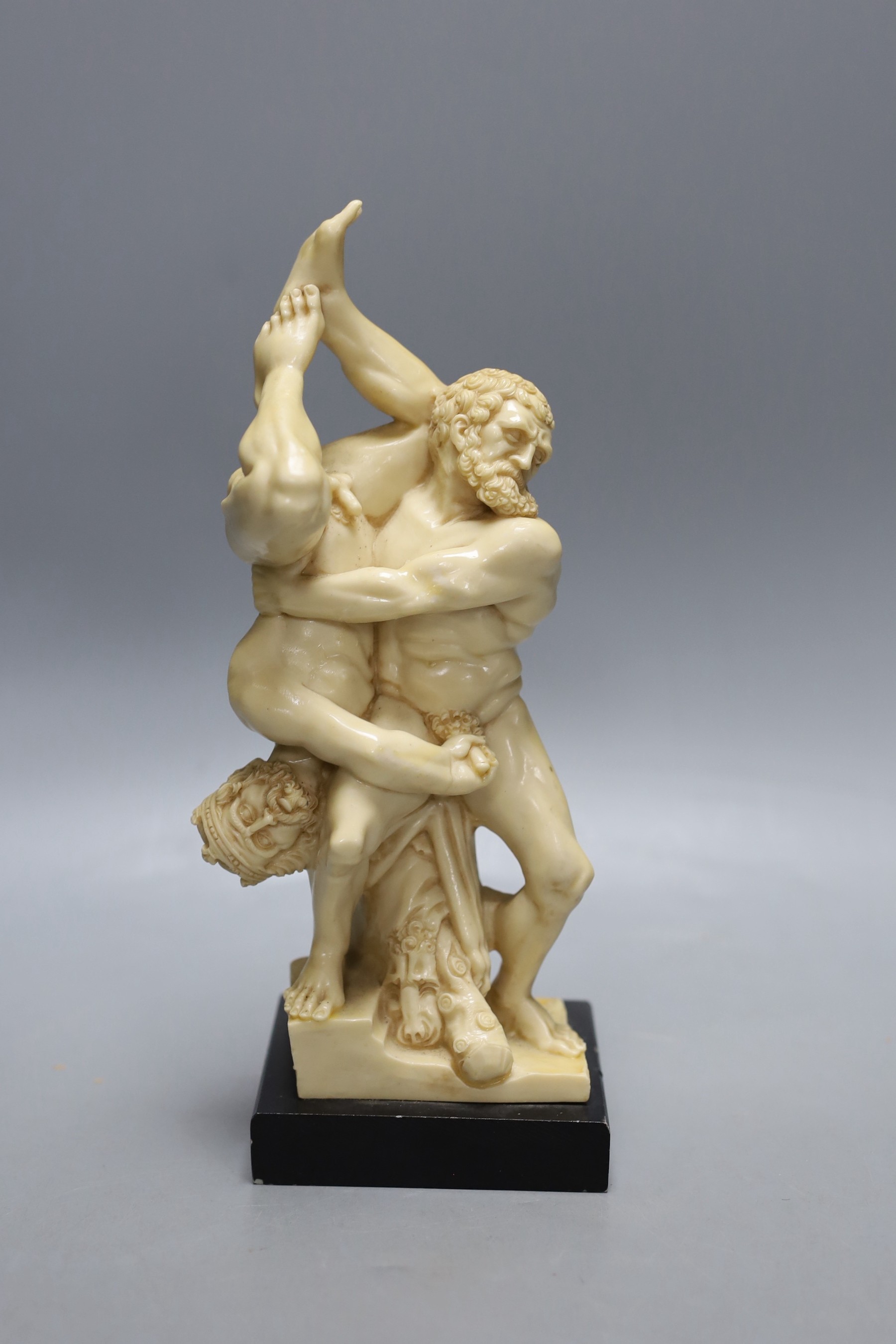 After the antique, a resin model of Hercules and Diomedes, 25cm